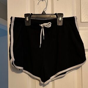 Black Women's Shorts with White Trim